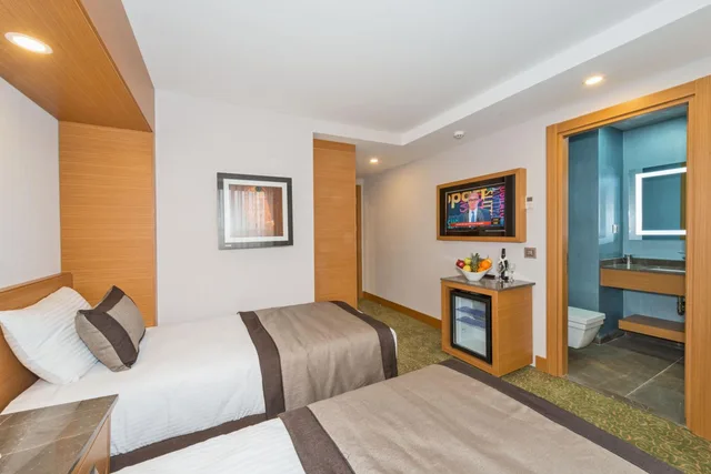 غرفة بسرير مزدوج أو سريرين منفصلين، Bisetun Hotel 1/10