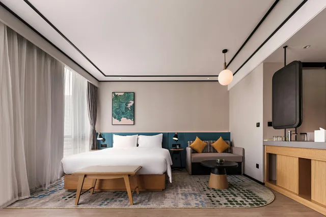 غرفة ديلوكس بسرير كينج، Hilton Garden Inn Hefei 3/5