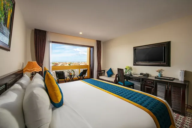 جناح بانورامي بسريرين منفصلين بشرفة بإطلالة، Hoi An River green Boutique Hotel 5/6