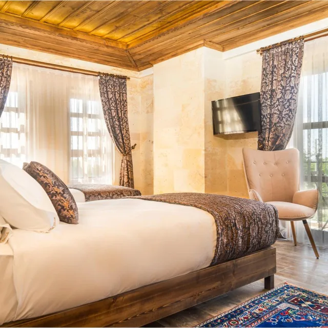غرفة ديلوكس بسرير مزدوج بشرفة، Flavia Cappadocia Hotel 10/10