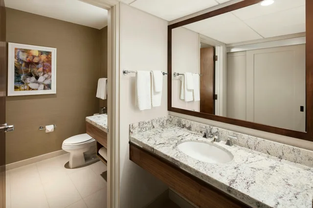 غرفة بسرير كينج بإطلالة على المسبح بشرفة، DoubleTree by Hilton Hotel Ontario Airport 1/1