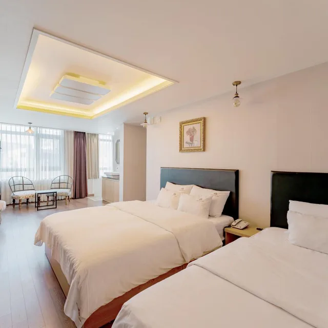غرفة ديلوكس عائلية بسريرين منفصلين بإطلالة على المدينة، Central Park Hotel Busan 3/10