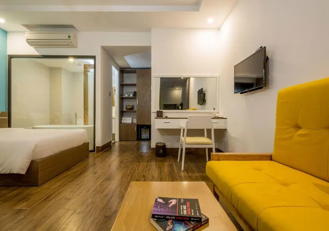 غرفة عائلية بسريرين كوين، Raon Danang Beach Hotel 2/2