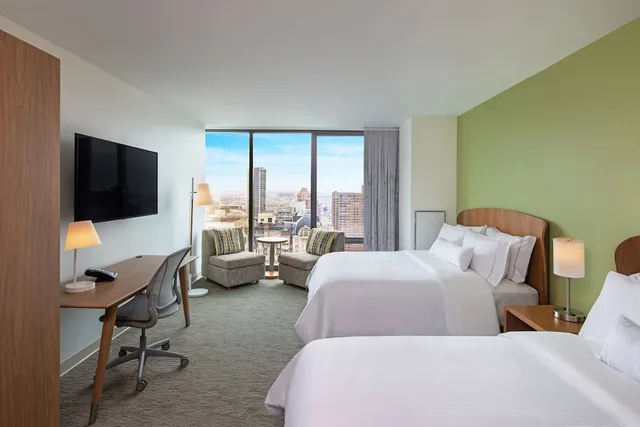 Executive, Studio, Suite, 2 Queen Beds, City View, Corner, Element Philadelphia Downtown 5/10