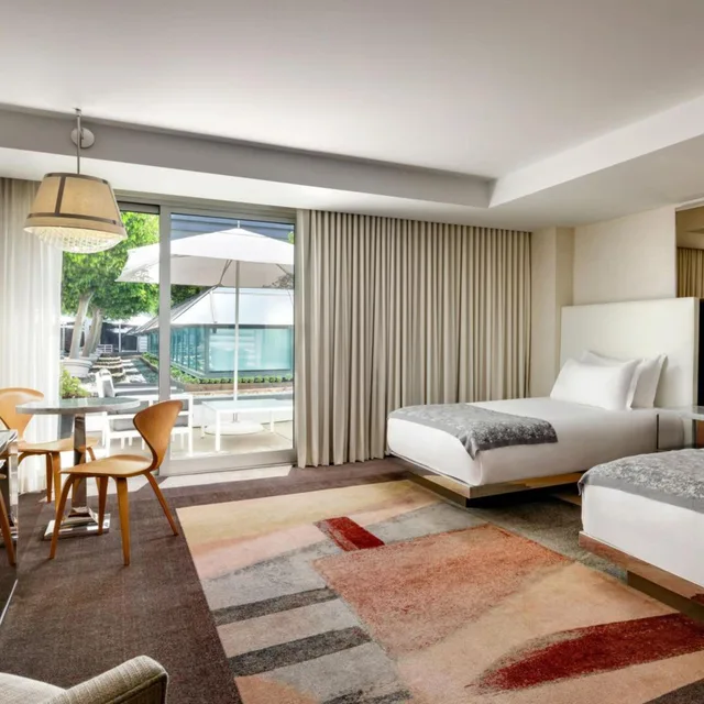 Guest Room, 2 Double Beds, Garden View, Terrace, Sls Hotel A Luxury Collection Hotel Beverly Hills 1/7