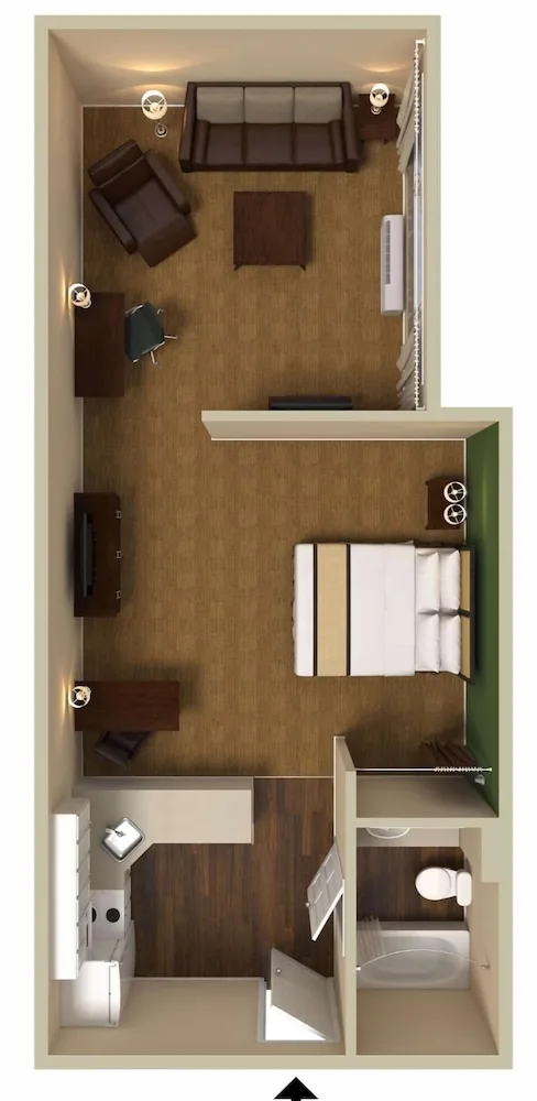 استوديو بسرير كينج، Extended Stay America Los Angeles - Burbank Airport 8/8