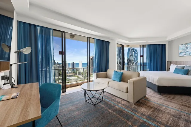 جناح جونيور بسرير كينج بإطلالة على البحر، Crowne Plaza Surfers Paradise 3/5