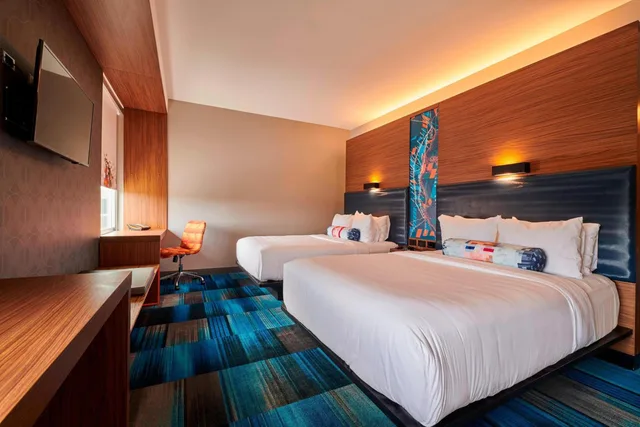 Aloft, Guest Room, 2 Double Beds، ALOFT CLEVELAND AIRPORT 6/10
