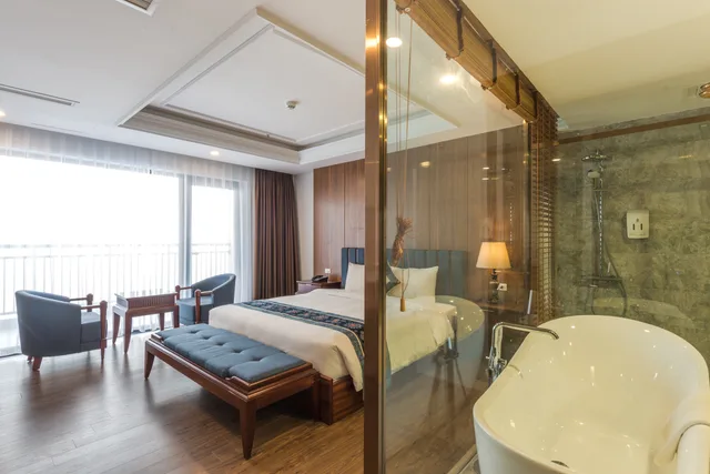 غرفة غراند ديلوكس بسرير مزدوج أو سريرين منفصلين، Bamboo Sapa Hotel 5/7