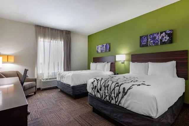 غرفة قياسية بسريرين كوين، Sleep Inn & Suites Tampa South 2/4