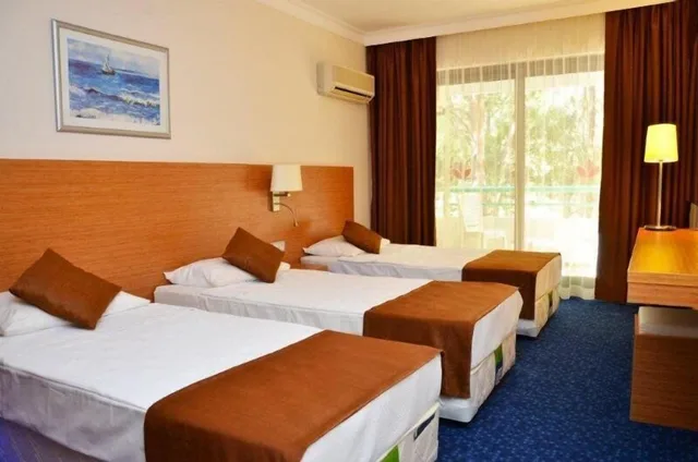 غرفة قياسية بسرير مزدوج وسرير فردي بإطلالة على البحر، Grand Efe Hotel 1/6