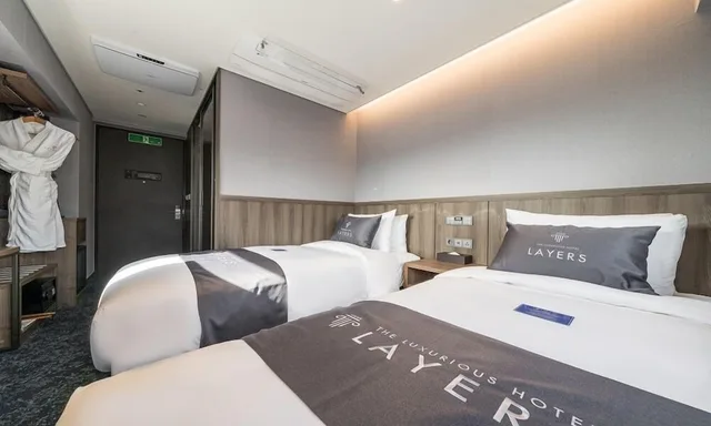 غرفة اقتصادية بسريرين منفصلين، Layers Hotel Hadan 1/5