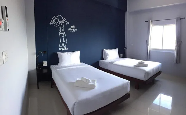 غرفة بسريرين منفصلين، Blue Bed Hotel 3/4