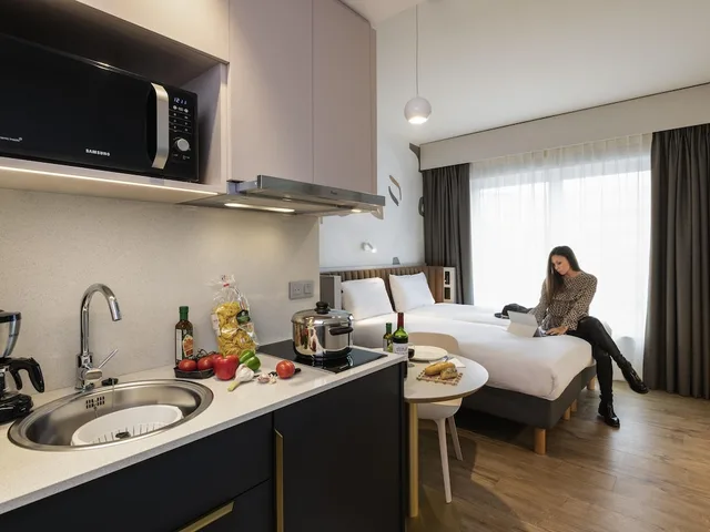 Elegant, Studio, Double Bed، Aparthotel Adagio Access Brussels Delta 9/9