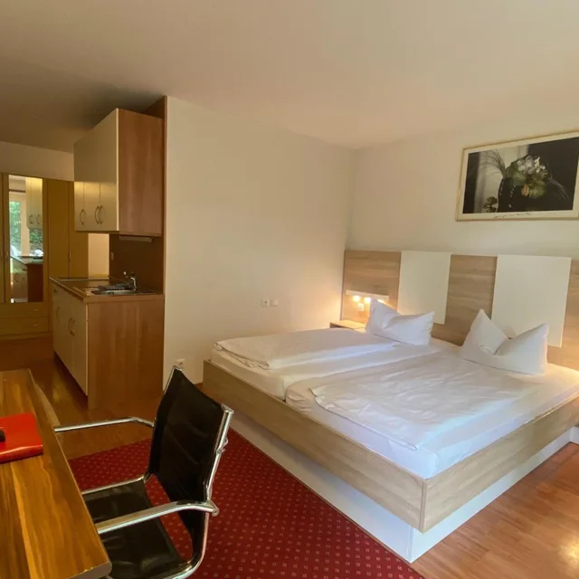 غرفة ديلوكس بسرير مزدوج، Central Hotel Apart Munchen 4/10