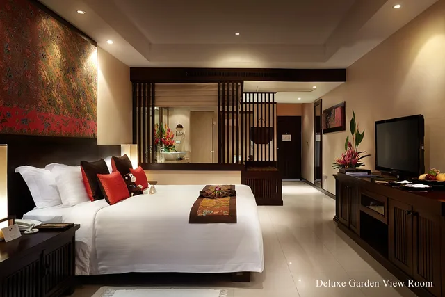غرفة ديلوكس بسرير مزدوج أو سريرين منفصلين بإطلالة على الحديقة، Bo Phut Resort and Spa 1/3