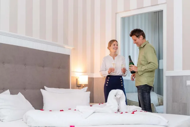 غرفة كومفورت بسرير كينج، Hotel Vier Jahreszeiten Zingst 8/10