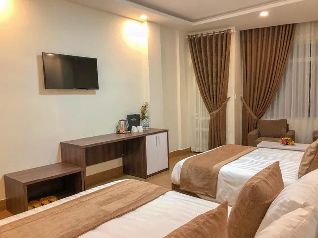 غرفة ديلوكس بسريرين منفصلين بشرفة، Hana Dalat Hotel 2/2