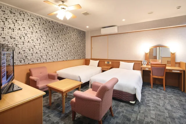 غرفة ديلوكس عائلية بسريرين منفصلين، Green Rich Hotel Aso Kumamoto Airport 3/4