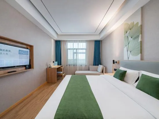 غرفة ديلوكس بسرير مزدوج، GREENTREE INN ZHEJIANG SHAOXING SHANGYU DISTRICT HIGH-SPEED RAIL STATION BUSINESS HOTEL 1/2