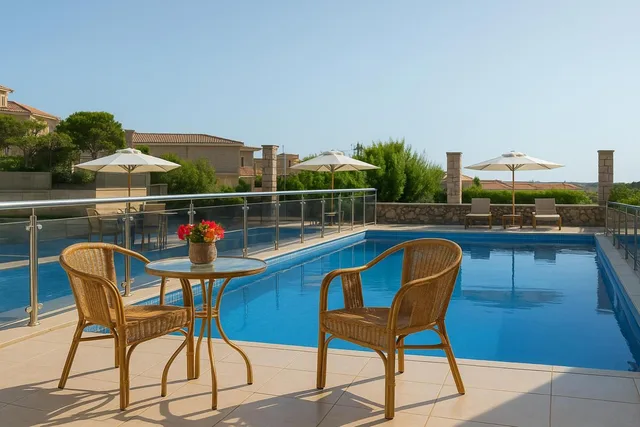 غرفة بسرير كوين بمسبح خاص، Paralos Rodos Lifestyle Hotel 1/1