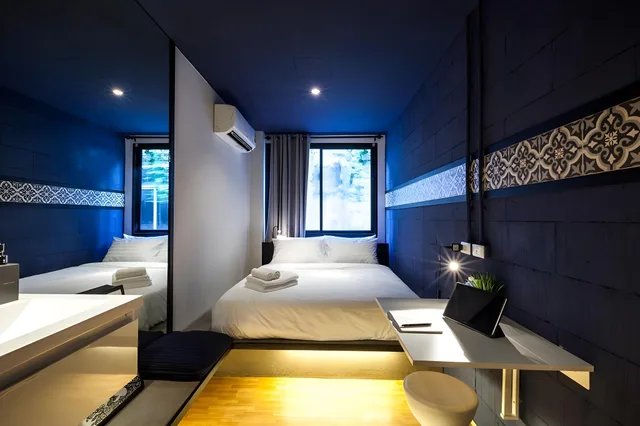 غرفة بسرير مزدوج بحمام خاص، Fulfill Phuket Hostel 1/2