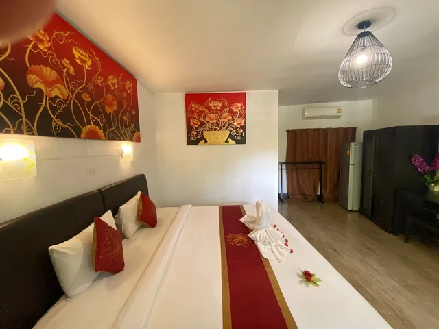 غرفة بسرير كينج بإطلالة على الحديقة، The Krabi Forest Homestay 5/10