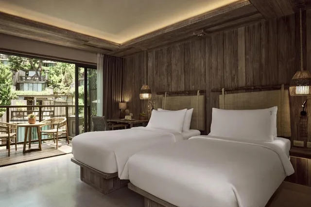 جناح بسريرين منفصلين بإطلالة على الحديقة بغرفتي نوم، Dinso Resort 3/5