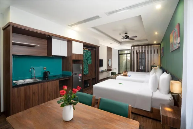 استوديو ثلاثي بإطلالة على المدينة بشرفة، Chi House Danang 2/2
