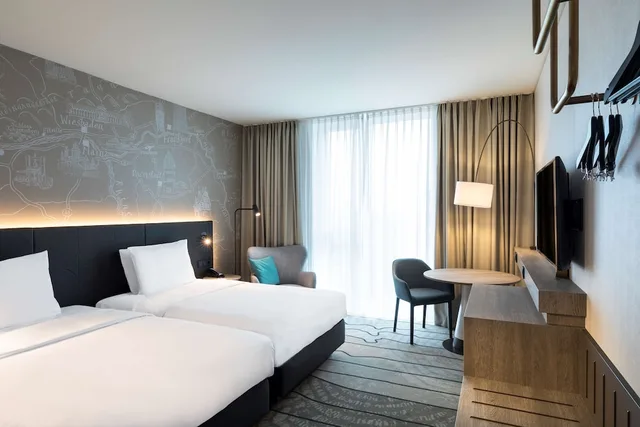 غرفة بسريرين منفصلين، Hyatt Place Frankfurt Airport 1/8