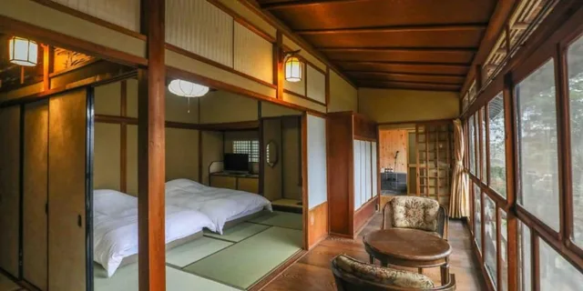 غرفة يابانية بفراش فوتون وسريرين منفصلين، Cultural Property Of Japan Senzairo 2/4