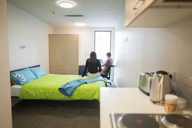 استوديو بسرير كوين بمطبخ صغير، Campus Summer Stays - Otago Village 3/5