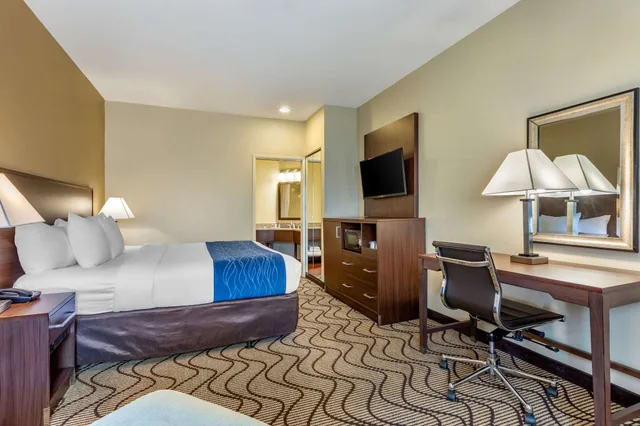 غرفة قياسية بسرير كينج بإطلالة على المسبح، Comfort Inn & Suites Orange County John Wayne Airport 2/3