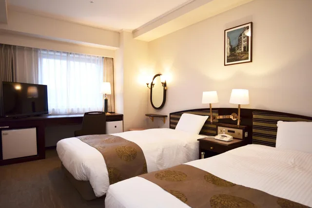 غرفة بسريرين منفصلين للمدخنين، Hotel Sankyo Fukushima 2/2