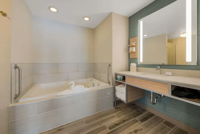 جناح بسرير كينج بغرفة نوم واحدة مع أريكة، Hilton Garden Inn Rockford 4/4
