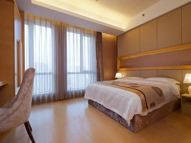 غرفة ديلوكس بسرير كينج بإطلالة على الحديقة، Sanlitun Xin Xiang Ya Yuan Apartment 2/9