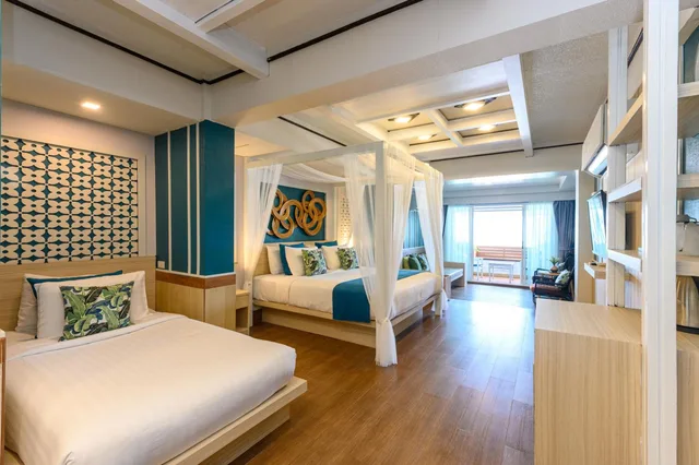غرفة ثلاثية بإطلالة على البحر، Maldives Beach Resort 1/3