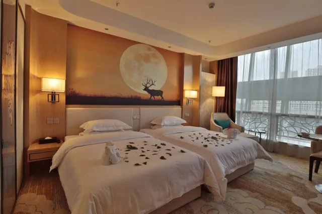 غرفة عائلية بسرير كينج وسرير فردي، Qinghai Baiyun Xiangling Hotel 2/4