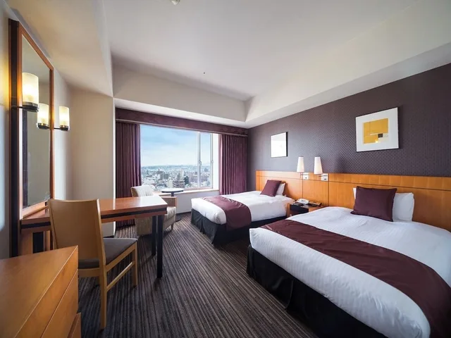 غرفة سوبيريور بسريرين منفصلين للمدخنين، Hotel Nikko Oita Oasis Tower 1/4