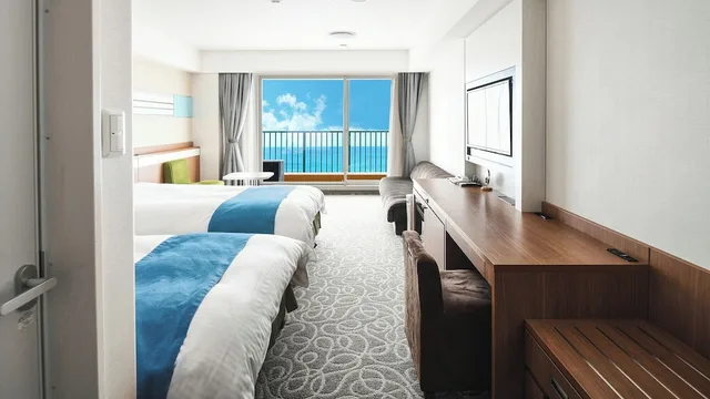 Deluxe, Twin Beds, Ocean Front, Annex، Vessel Hotel Campana Okinawa 2/5