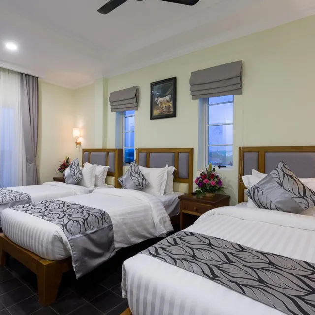 غرفة ديلوكس ثلاثية بشرفة، Grand Bayon Siem Reap Hotel 3/8