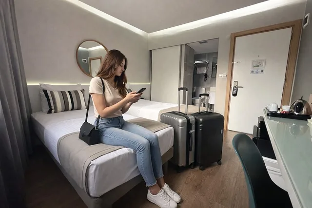 غرفة قياسية بسريرين منفصلين، My Dora Hotel 7/8
