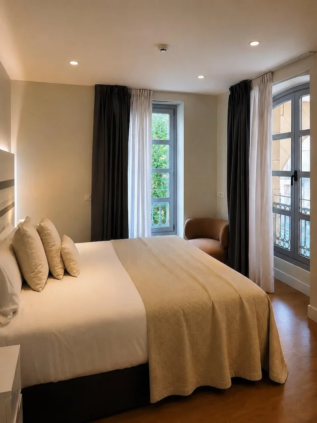 غرفة خارجية بسرير كوين بإطلالة على المدينة، Legazpi Doce Rooms 5/10
