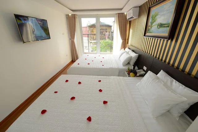 غرفة عائلية بسريرين مزدوجين، Hanoi Golden Hostel 1/6