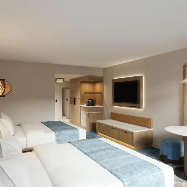 Room, 2 Queen Beds, Lagoon View, Balcony, Hale Hokuala Kauai, Curio Collection By Hilton 4/5