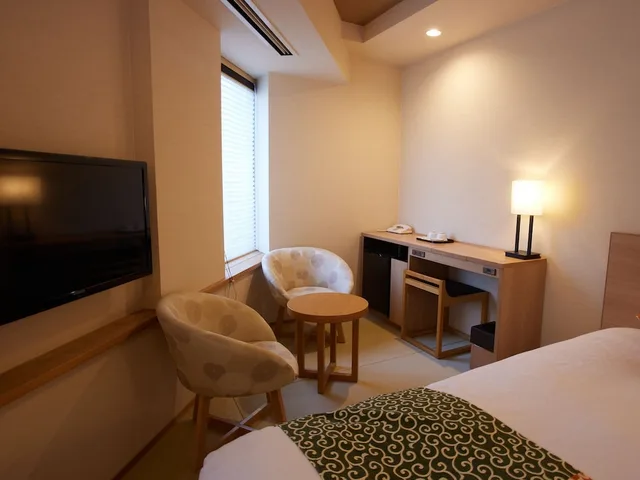 غرفة ركنية بسريرين منفصلين بأرضية تاتامي، Kyoto Hot Spring Hatoya Zuihokaku Hotel 5/7