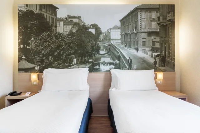 غرفة قياسية بسريرين منفصلين، B&B Hotel Milano Aosta 7/10
