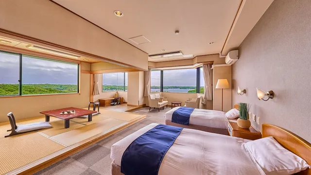 Japanese Western, Superior, Twin Beds, 3 Futon Beds, Bathtub, Ooedo Onsen Monogatari Shima Saichoraku 2/5