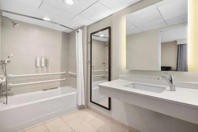 جناح بسرير كينج مع أريكة بحوض استحمام لذوي الإعاقة، Homewood Suites by Hilton Downers Grove Chicago IL 2/3