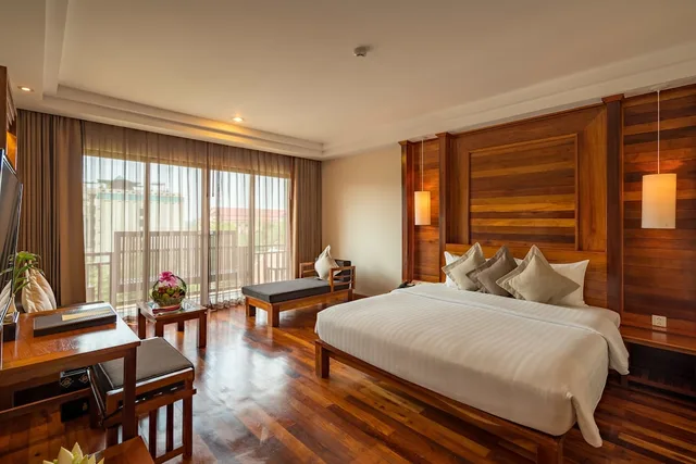 غرفة ديلوكس بسريرين منفصلين بإطلالة على المسبح، Angkor Miracle Resort and Spa 2/10